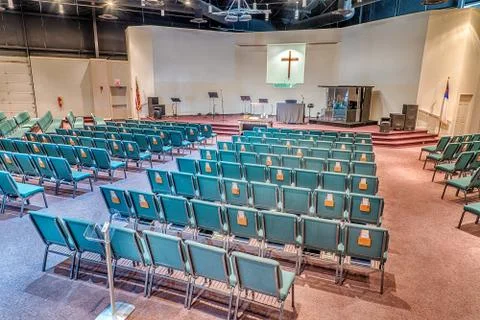 Empty Church Sanctuary Stock Photos