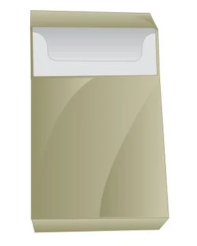 Empty cigarette pack Illustrazione stock