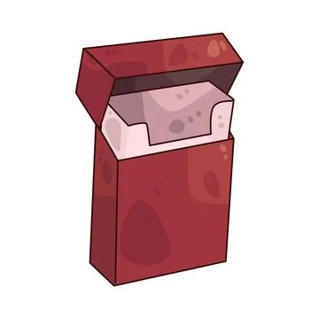 Empty cigarette pack illustration Stock Illustration