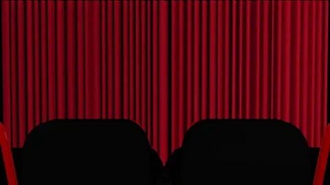 Empty Cinema Animation Stock Footage 74831883