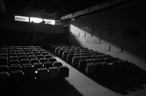 Empty cinema hall Stock Photos