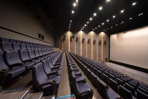 Empty cinema hall Stock Photos