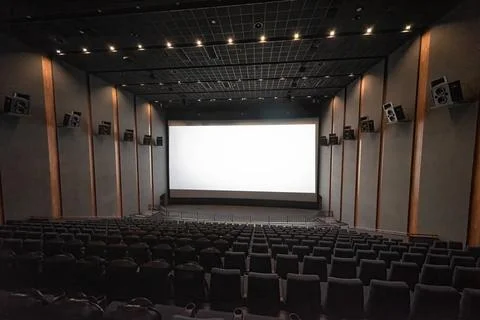 Empty cinema hall Stock Photos