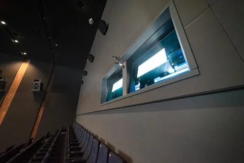 Empty cinema hall Stock Photos