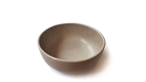 Empty circle brown bowl with ceramic melamin material Stock Photos