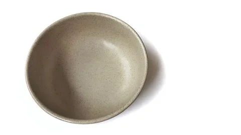 Empty circle brown bowl with ceramic melamin material Stock Photos