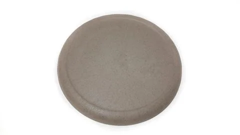 Empty circle brown plate on back view with ceramic melamin material Stock Photos