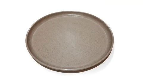 Empty circle brown plate with ceramic melamin material Stock Photos