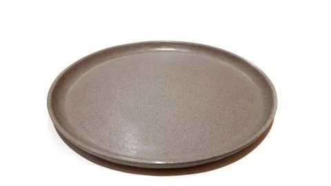 Empty circle brown plate with ceramic melamin material Stock Photos