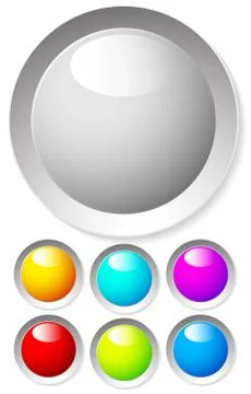 Empty circle design elements in many colors. vector eps 10 Stock Illustration
