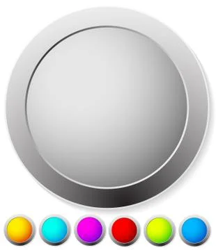 Empty circle design elements in many colors. vector eps 10 Stock Illustration