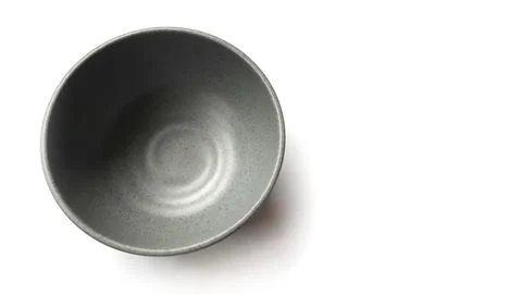 Empty circle grey bowl with ceramic melamin material Stock Photos