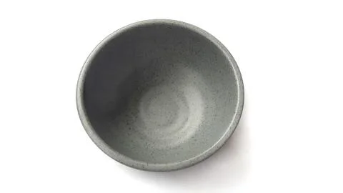 Empty circle grey bowl with ceramic melamin material Stock Photos