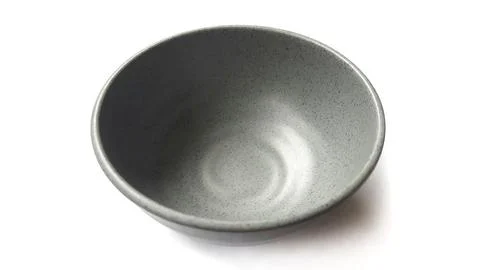 Empty circle grey bowl with ceramic melamin material Stock Photos