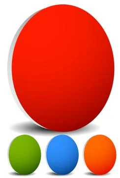 Empty circle icons, buttons. Circles with blank space. Vector circles. Stock Illustration