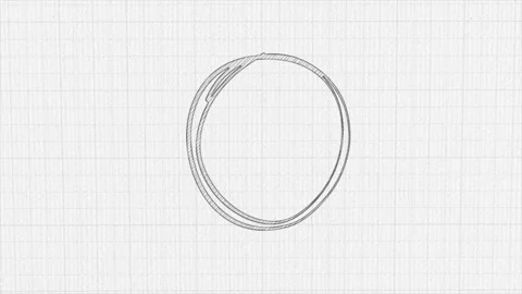 Empty circle spinning sketch doodles being animated. Hand-drawn moving scribble Stock Footage 219025616