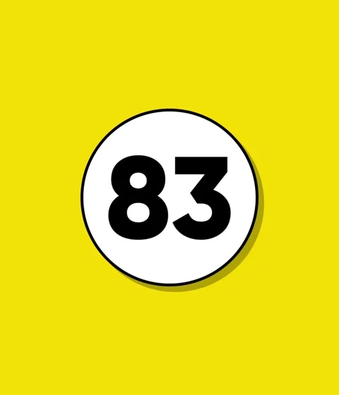 Empty circle transforms into number 83, motion graphics, graphic design, mo.. Stock Footage 332396584