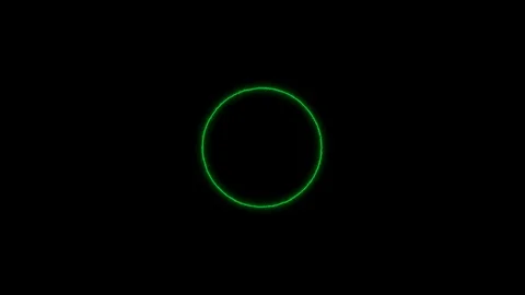 Empty circle, wheel frame with electric power border glowing, burning Stock Footage 125716332