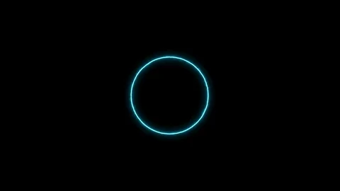 Empty circle, wheel frame with electric power border glowing, burning flame Stock Footage 125716699