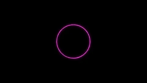 Empty circle, wheel frame with electric power border glowing, burning flame Stock Footage 125717045