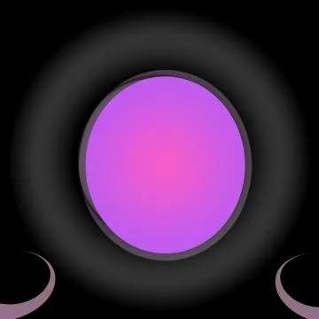 Empty Circular Design On Black Background Template Stock Illustration