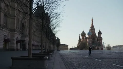 An empty city during quarantine Stock Footage 148136964