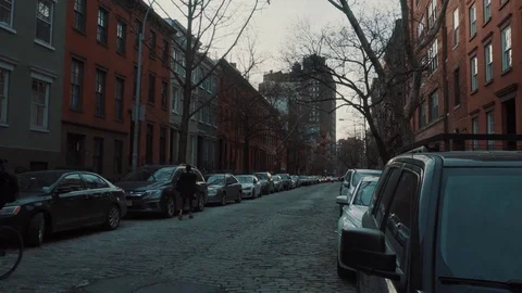 Empty city road Manhattan 動画素材 84874070