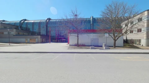 Empty city streets and office buildings as workers work from home in COVID 19 動画素材 150477912