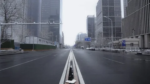 Empty city, streets of Beijing 動画素材 126416422