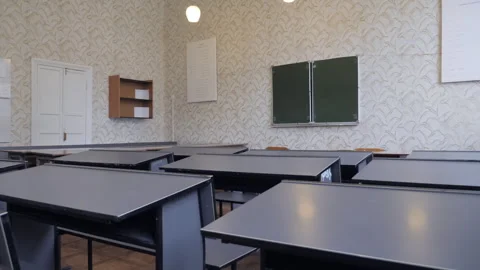 Empty Classroom. Break At School Stock Footage 257941884