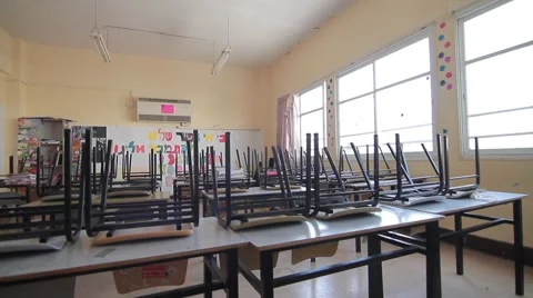 Empty Classroom dolly shot Stock Footage 40300500