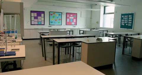 Empty Classroom at Elementary school Stock Footage 286043995