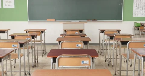 Empty classroom Video stock 163001341