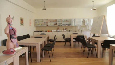 Empty classroom Stock Footage 322056874