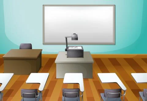 An empty classroom Stock Illustration