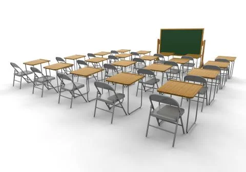 Empty classroom Stock Illustration