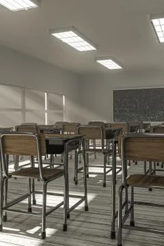 Empty classroom Stock Illustration