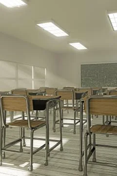 Empty classroom Stock Illustration