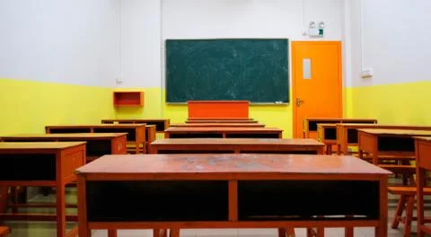 Empty classroom Stock Photos