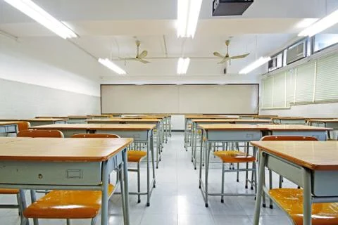 Empty classroom Stock Photos