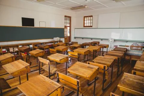 Empty classroom Foto stock