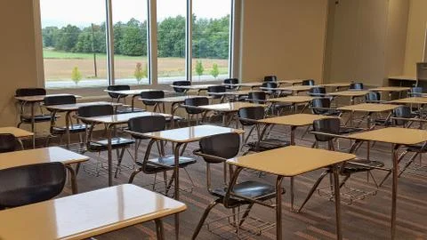 Empty classroom Stock Photos