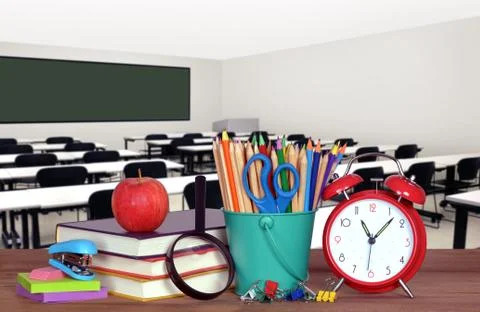 Empty classroom Stock Photos