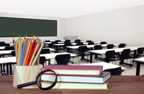 Empty classroom Stock Photos
