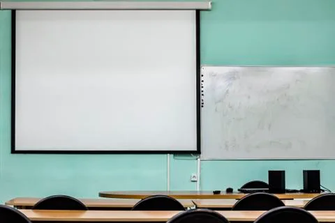 Empty classroom preparing for education Stock Photos