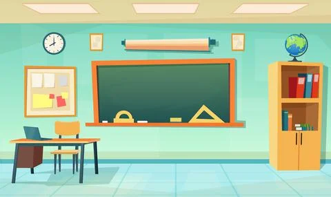 Empty classroom. School Education background. Stock Illustration
