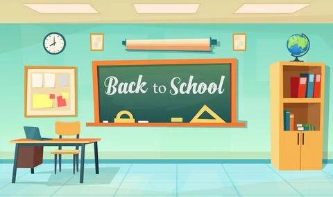 Empty classroom. School Education background. Stock Illustration