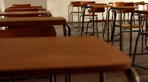 Empty classroom in a school Stock Footage 47473292