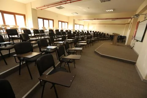 Empty Classroom in University Stock Photos