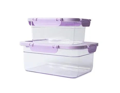 Empty clean boxes for products on white background 스톡 사진
